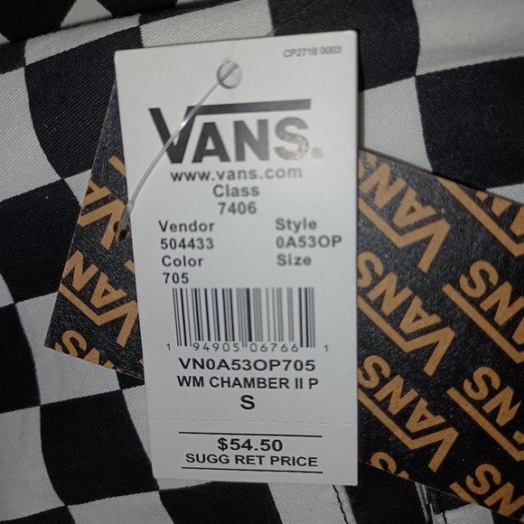 HTF Vans Black/White Checkered Checkerboard Joggers Women's Small - Picture 14 of 14